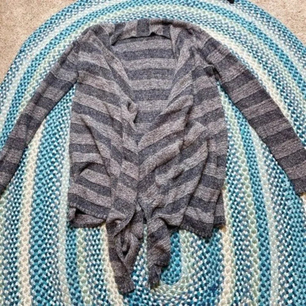 Barefoot Dreams Stripe‎ Waterfall Sweater Cardigan